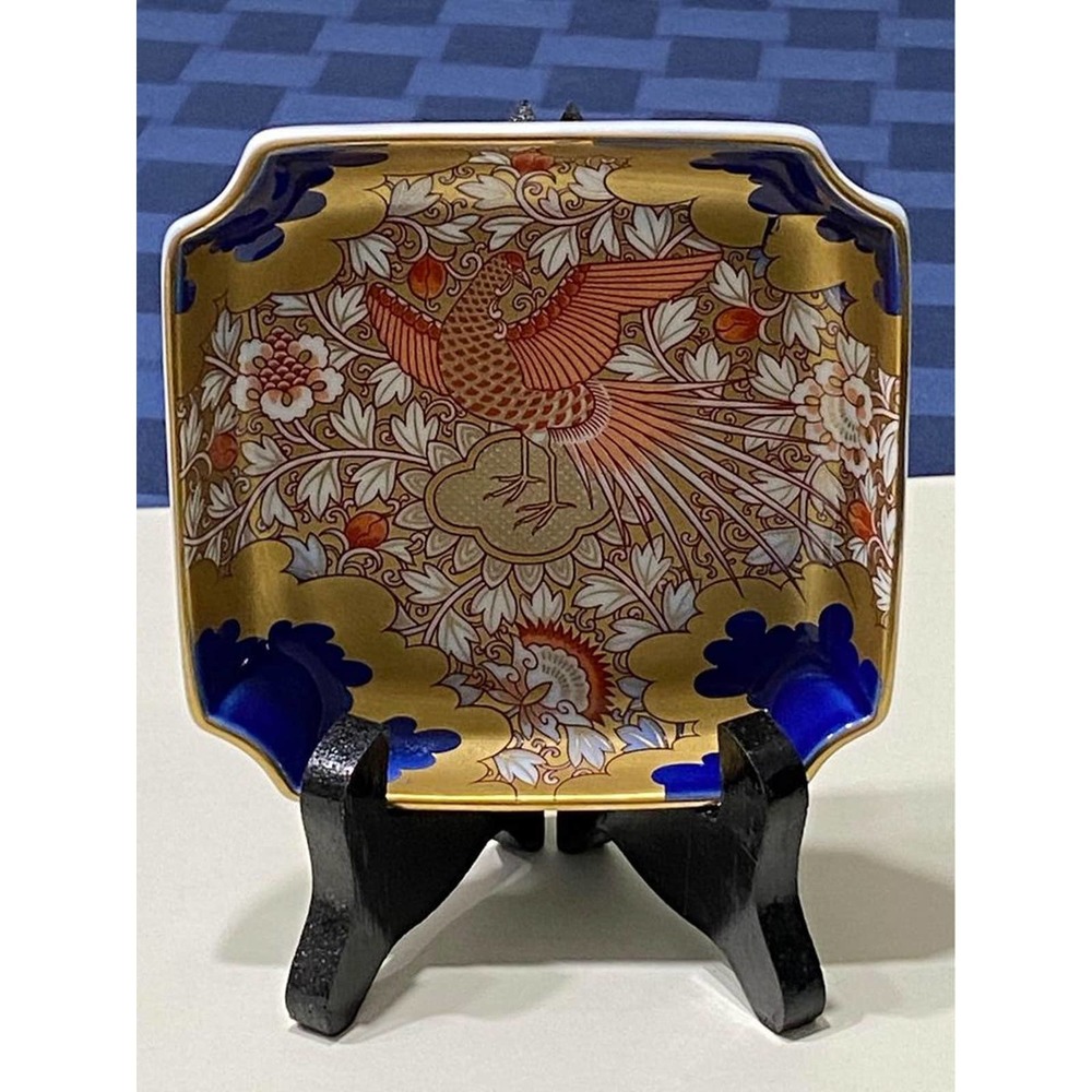 Fukagawa Ware Small Dish/ Plate Phoenix　Japanese Imperial  50th‎ Anniversary